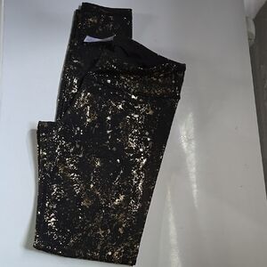 Lululemon Ivivva Black and Gold Patterned Pants